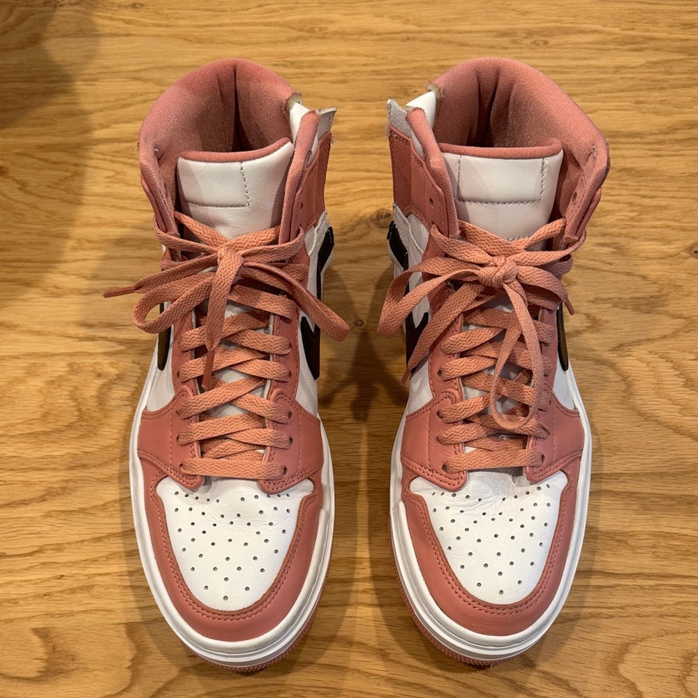 Nike Women's High-Top Sneakers in Pink and White